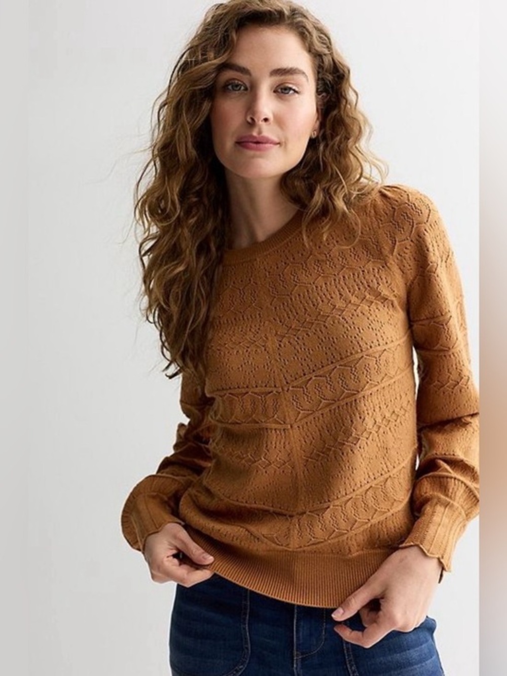 NEW…Draper James Mixed Pointelle Sweater